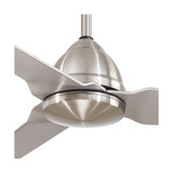 Java Outdoor Ceiling Fan, 3-Blade, Brushed Nickel Wet, Silver Blades, 54"W (F753-BNW APKE)