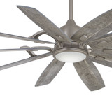 Barn Ceilling Fan With Light Kit, 10-Blade, 1-Light, LED, Burnished Nickel, Savannah Gray Blades, 65"W (F864L-BNK HK01)