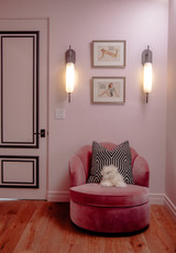 Miley Wall Sconce, 1-Light, Old Bronze, Opal Glossy Glass, 29.5"H (H373101-OB 608UCHQ)