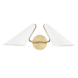 Talia Wall Sconce, 2-Light, Aged Brass, Dove Gray, 8"H (H399102-AGB/DG 608UDG1)