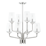 Kayla Chandelier, 1-Light, Polished Nickel, 24"W (H420808-PN 608UEGZ)