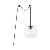Margot Large Swag Pendant, 1-Light, Bronze, Clear Glass Shade, 12.25"W (HL270701L-OB 608QJNK)