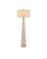Currey and Company Birdsong Whitewash Floor Lamp 