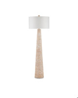 Currey and Company Birdsong Whitewash Floor Lamp 