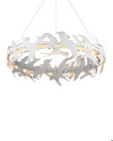 Currey and Company Tijereta White Chandelier 
