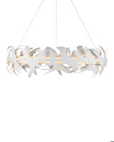 Currey and Company Tijereta White Chandelier 