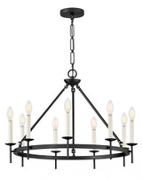 Hinkley Copley Medium Ring Chandelier Black 