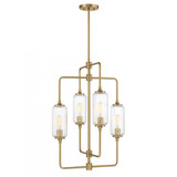 Savoy House Holton 4-Light Chandelier in Warm Brass, Savoy House 1-3023-4-322 APRFG 