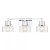Savoy House Dover 3-Light Bathroom Vanity Light in Chrome, Savoy House 8-1030-3-11 APUCN 