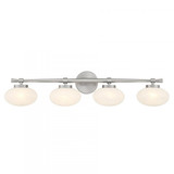 Savoy House Barrow 4-Light Bathroom Vanity Light in Satin Nickel, Savoy House 8-1050-4-SN APUCY 