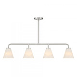 Savoy House Blair 4-Light Linear Chandelier in Satin Nickel, Savoy House 1-4014-4-SN APRFY 