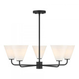 Savoy House Blair 5-Light Chandelier in Matte Black, Savoy House 1-4015-5-89 APRG0 