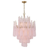 Crystorama Ollie 16 Light Aged Brass Chandelier, Crystorama OLL-6006-AG-BH 2P09A 