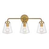 Crystorama Voss 3 Light Luxe Gold Bathroom Vanity, Crystorama VSS-7013-LG 2P09V 