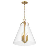 Crystorama Voss 4 Light Luxe Gold Pendant, Crystorama VSS-7018-LG 2P0A1 
