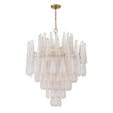 Crystorama Ollie 21 Light Aged Brass Chandelier, Crystorama OLL-6008-AG-CL 2P09H 
