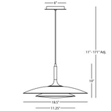 Axiom Pendant, 3-Light, Glossy Black, 18.5"W (B3390 27QFQ)