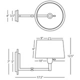 Wonton Wall Swinger Wall Sconce With Plug, 1-Light, Silver, Weathered Ebony Wood, 12.5"H (S4237 24HWL)