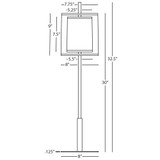 Saturnia Table Lamp, 1-Light, Deep Patina Bronze, Bronze Transparent Fabric Exterior Shade, 32.5"H (Z2185 24JYL)