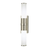 Roderick Wall Sconce, 2-Light, Polished Nickel, Frosted White Glass, 16.5"H, Robert Abbey (S1350 2HLLZ)