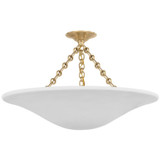 Visual Comfort & Co. Signature Collection Mollino 24" Semi-Flush Mount, Visual Comfort & Co. Signature Collection ARN 4427HAB-PW DD9CU 