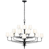 Visual Comfort & Co. Signature Collection Amalfi 50" Three-Tiered Chandelier, Visual Comfort & Co. Signature Collection CHC 5686WBK-L N1Y5T 