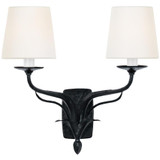Visual Comfort & Co. Signature Collection Amalfi 15" Double Sconce, Visual Comfort & Co. Signature Collection CHD 2684WBK-L N1W7N 