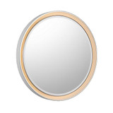 Visual Comfort & Co. Signature Collection Tricia 30" Illuminated Round Mirror, Visual Comfort & Co. Signature Collection TOB 2961WHT/PN N1X7C 