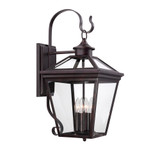 Ellijay Outdoor Wall Mount Lantern, 4-Light, English Bronze, Glass Shade, 25.5"H, Savoy House (5-142-13 15KT7)