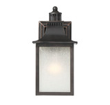 Monte Grande Outdoor Wall Mount Lantern, 1-Light, Slate, Glass Shade, 11.5"H, Savoy House (5-254-25 1CV0A)