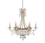 Claiborne Chandelier, 6-Light, Avalite, 33"W  Savoy House (1-3060-6-60 1K16C)