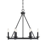 Middleton Chandelier, 6-Light, Matte Black, 25"W (1-307-6-89 1N2VW)
