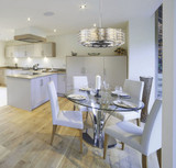 Taurus Fandelier, 6-Light, Polished Chrome, Glass Shade, 28.75"W Savoy House (30-333-FD-11 1JZ99)