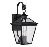 Ellijay Outdoor Wall Lantern, 4-Light, Black, Glass Shade, 25.5"H, Savoy House (5-142-BK 1MV35)