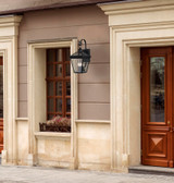 Ellijay Outdoor Hanging Lantern, 4-Light, Black, Glass Shade, 20.75"H, Savoy House (5-145-BK 1MV37)