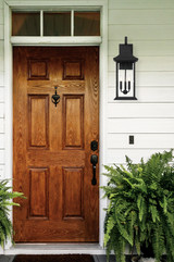 Hancock Outdoor Wall Sconce, 3-Light, Matte Black, Glass Shade, 27.75"H, Savoy House (5-452-BK 1QZPM)