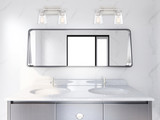 Calhoun Bath Vanity Light, 2-Light, Satin Nickel, Glass Shade, 14.58"W, Savoy House (8-1020-2-SN 1QYQJ)