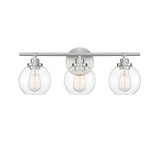 Carson Bath Vanity Light, 3-Light, Satin Nickel, Glass Shade, 22.5"W Savoy House (8-4050-3-SN 1R0P2)