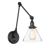 Drake Adjustable Wall Sconce, 1-Light, English Bronze, Glass Shade, 17.5"H (9-9131CP-1-13 1MY11)