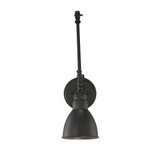 Dakota Wall Sconce, 1-Light, Matte Black, Metal Shade, 17"H (9-960-1-89 1QYPF)