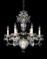Bagatelle Chandelier, 7-Light, Heirloom Bronze, Clear Heritage Crystal, 21"W (1246-76 13R6G)