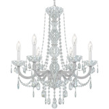 Arlington Chandelier, 6-Light, Silver, Clear Heritage Crystal, 24"W (1303-40H MVLXU)