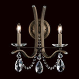Vesca Wall Sconce, 2-Light, French Gold, Clear Heritage Crystal, 13"W (VA8332N-26H 1HWQZE)