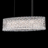 Sarella Linear Chandelier, 12-Light, Polished Stainless Steel, Clear Heritage Crystal, 36"W (RS8340N-401H 1HZWJU)