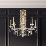 Sarella Chandelier, 8-Light, Heirloom Gold, Clear Heritage Crystal, 30"W (RS83081N-22H 1J5WVR)