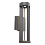 Turbo Outdoor Wall Sconce, 1-Light, LED, Charcoal, 18"H (700OWTUR84018CHUNVSSP 703P4CZ)