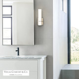 Milan Bath Vanity, 1-Light, LED, Satin Nickel, 12.25"H (700BCMLN13WS-LED930 703T7Y3)