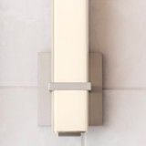 Milan Bath Vanity, 1-Light, LED, Satin Nickel, 12.25"H (700BCMLN13WS-LED930-277 703T7Y4)