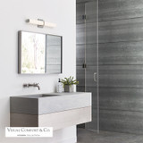Milan Bath Vanity, 1-Light, LED, Satin Nickel, 24.5"W (700BCMLN24WS-LED930-277 703T7Y8)
