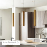 Blok Large Pendant, 1-Light, Brass, 22.5"H (700FJBLKLRR 703TFTU)